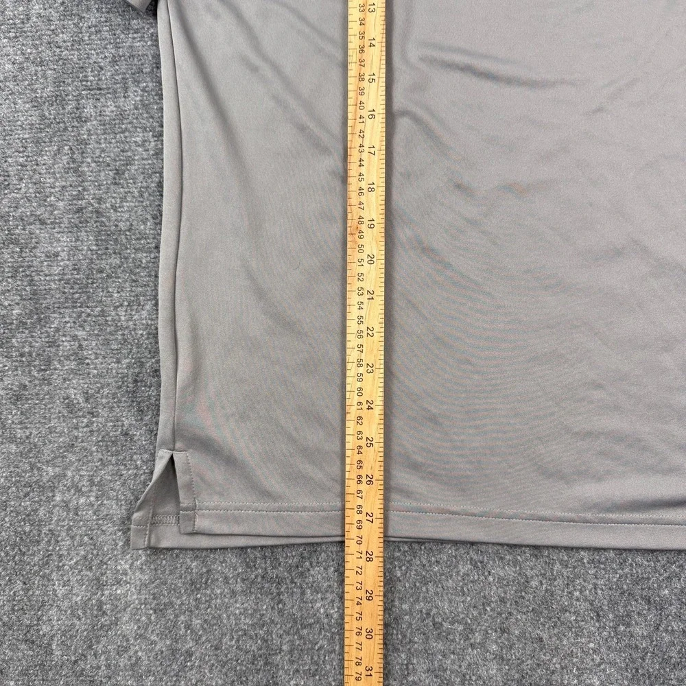 Adidas Golf Polo Shirt Mens Medium Performance‎ Gray Moisture Wicking